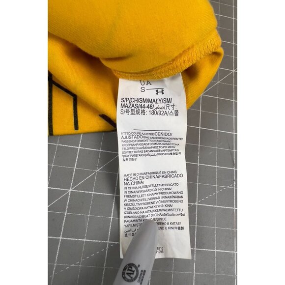 Under Armour Yellow Geometric Circuit?? Pattern Hoodie SZ. Small vg++ - Picture 5 of 9